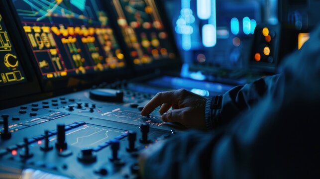 Control panel operator night view