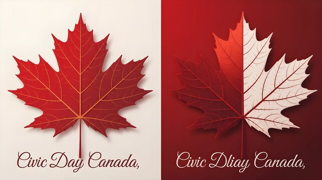 Civic holiday canada festive maple leaf designs for august long weekend celebrations