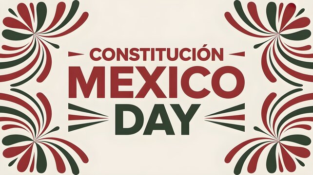 Mexico day celebration festive design for constitution day civic holiday greetings