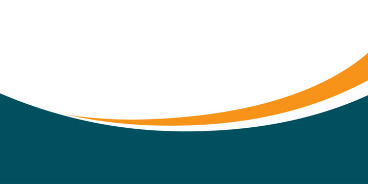 Dark Teal and Orange Curving Corporate Border Template abstract vector