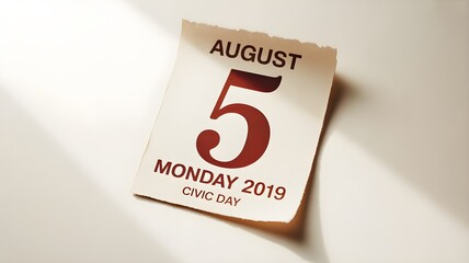 Civic holiday calendar august 5th 2019 a reminder of the public holiday