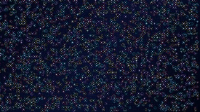 Abstract Digital Technology Background with Glowing Particle Grid