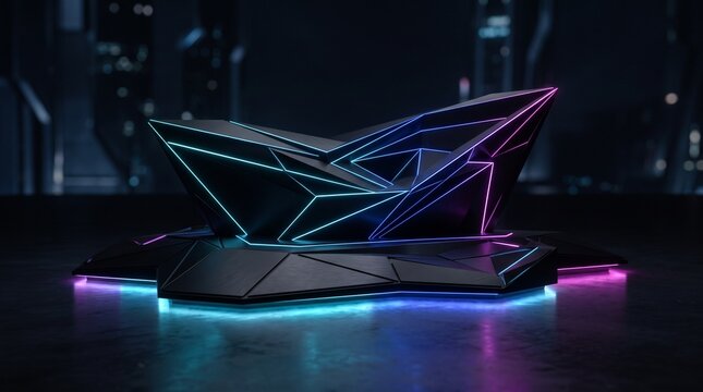 Neon underglow abstract dark background for futuristic branding and digital design