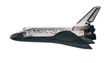Isolated detailed Space Shuttle Orbiter showing its iconic shape and powerful engines © Vincent