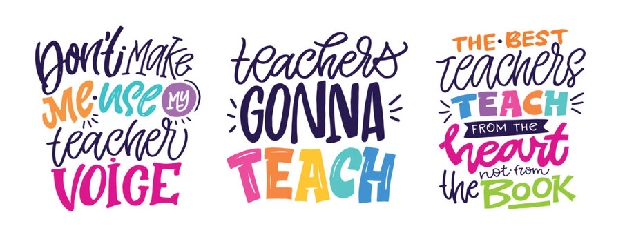 Back to School. Funny hand drawn doodle lettering quote about Teaching. Lettering for t-shirt design, mug print, bag print, clothes fashion. 100% hand drawn vector image.