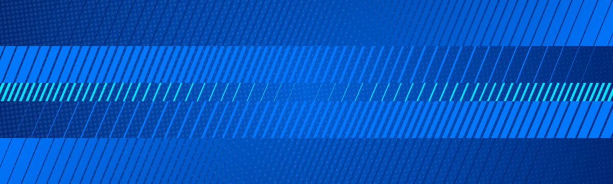 Abstract blue dynamic dotted background with diagonal halftone lines