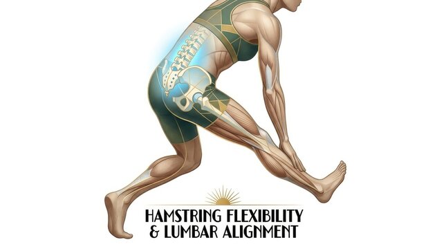 Human Anatomy Hamstring Stretch Lumbar Alignment Muscle Flexibility