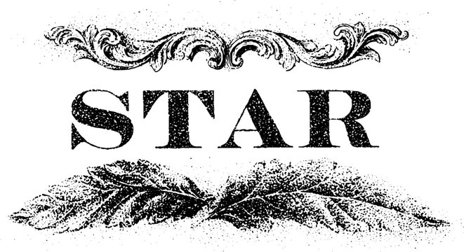 Vintage engraved ornamental scroll and leaf ensemble for certificate header and decorative stationery background design