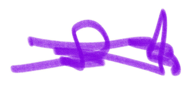 purple scribble crayon brush stroke isolated on transparent background