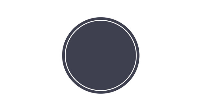 Plain dark grey circle button icon.