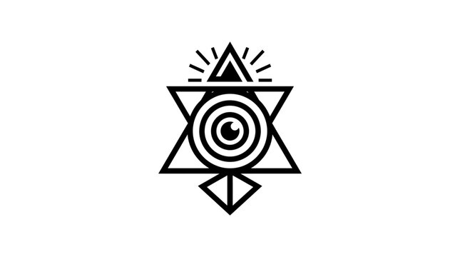 Mystical Eye Symbol, Sacred Geometry, Esoteric, Illuminati Concept, Conspiracy Theory