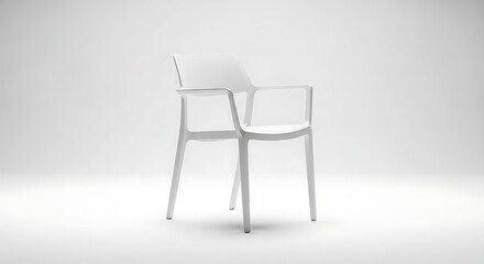Fototapeta premium Modern chair. Empty white furniture