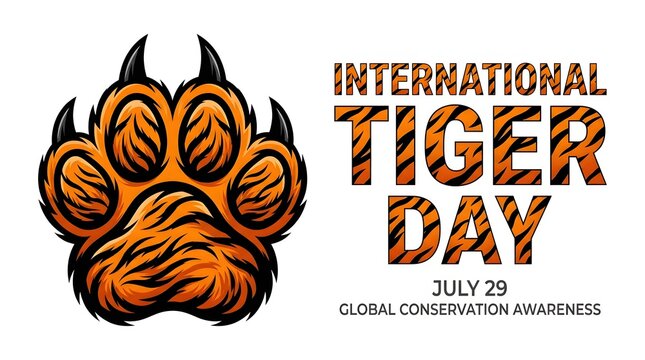 International tiger day july 29 paw print