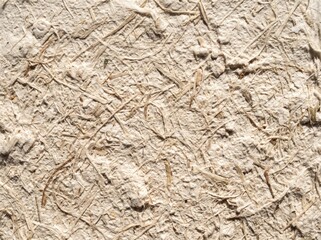 Fototapeta premium Rough handmade cotton rag paper texture with dense organic plant fiber detail