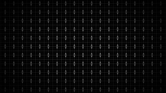 Abstract geometric pattern of pulsing circles with random movement animation