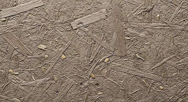 Rough wood texture background featuring industrial material with compressed organic brown fibers