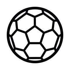 Naklejka premium Soccer ball silhouette on a white background simple graphic design