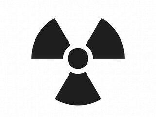 Black Radioactive Trefoil Hazard Warning Symbol Vector Illustration © Gina