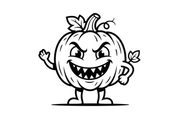 Obraz premium halloween pumpkin cartoon