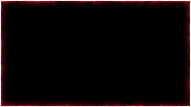 Deep crimson red glowing border frame with soft luminous edges on solid black background