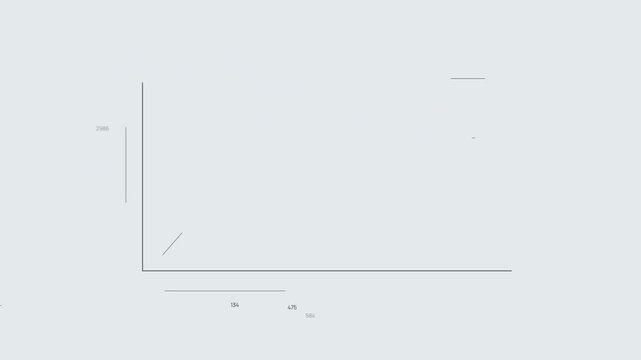 Financial Stock Market Analytics Chart Dashboard with Mouse Cursor Tracking Data Trend Line 2D Animation.