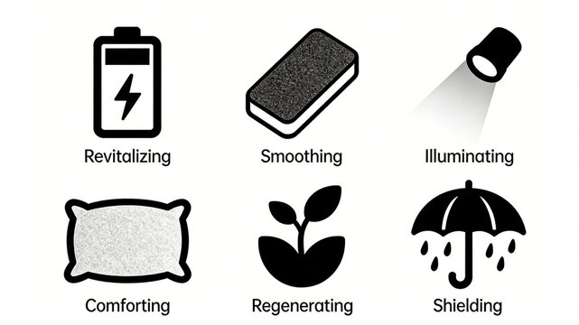 The battery green plant pillow forms a simple beauty logo array, revitalizing the skin base, soothing and stabilizing, and constructing an outer layer of skin protection
