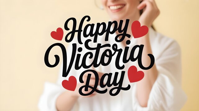Happy victoria day celebrating the civic holiday with joyful greetings