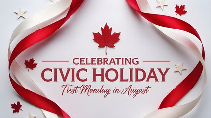 Civic holiday celebration canadian first monday in august festive greeting card