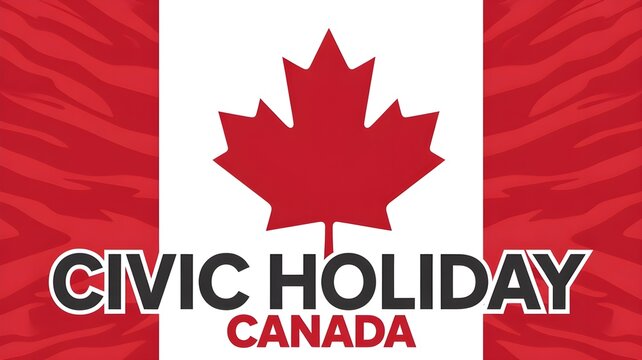 Canada civic holiday celebration maple leaf flag festive greetings