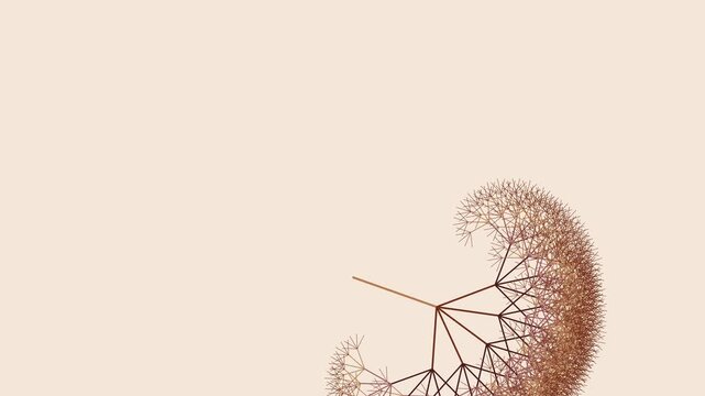 Fractal tree branching structures repeating in a line showcasing mathematical growth patterns and organic network complexity