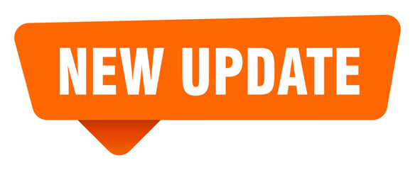 Fototapeta na wymiar new update sticker. new update orange sign isolated on transpatent background