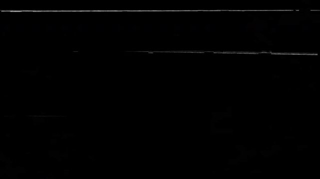 Abstract dark screen texture with VHS glitch effects, digital noise, static distortion, and chromatic aberration lines. Perfect for retro overlays, sci-fi projects, horror themes, and techno backgroun
