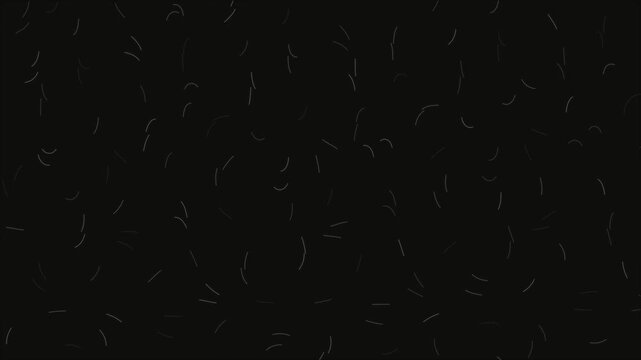 Tiny white glowing particles float gracefully across a deep dark void during a calm winter night