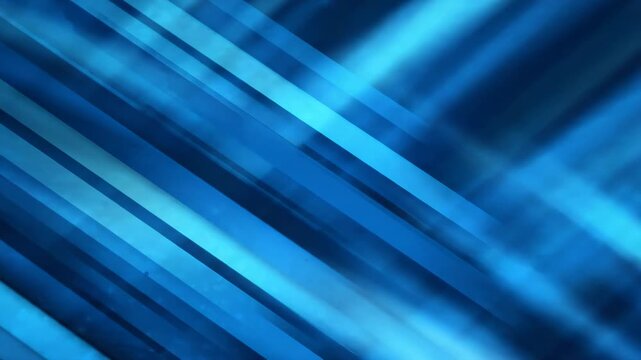 Abstract blue background with diagonal light streaks and motion blur, dynamic lines, modern digital technology aesthetic