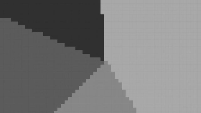 Geometric monochrome shapes shifting and rotating in a minimalist pattern for modern visual motion media content