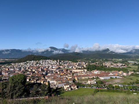 Olot town view from Cami del Montsacopa