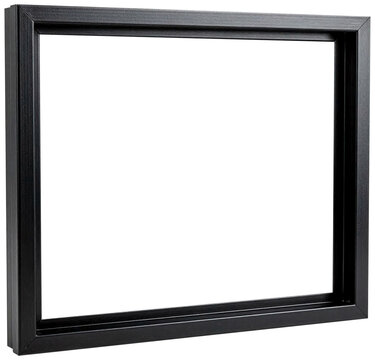 A matte black metal frame with slim contemporary profile