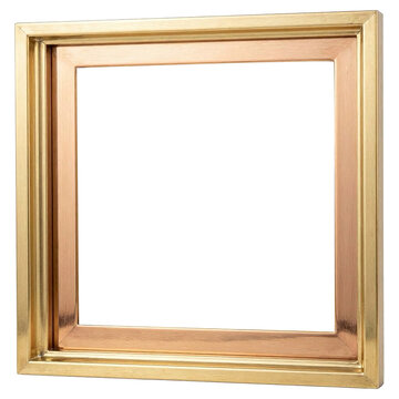 Polished brass picture frame