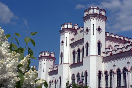 The facade of the Puslovsky Palace Kossovo Fortress. Brest Region Belarus