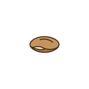 Single brown bean or seed with a light-colored hilum, symbolizing growth, agriculture, and healthy plant-based protein sources.