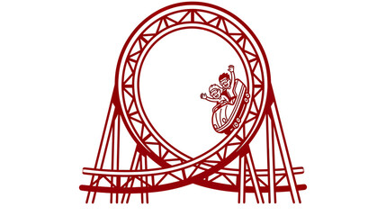 Roller Coaster Loop Thrill Ride © Yunan