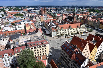 Wrocław, centrum miasta, panorama, Dolny Śląsk, Polska, Europa  © Albin Marciniak