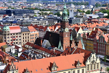 Wrocław, centrum miasta, panorama, Dolny Śląsk, Polska, Europa  © Albin Marciniak