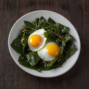 Stir-fried Gnetum gnemon leaves with egg