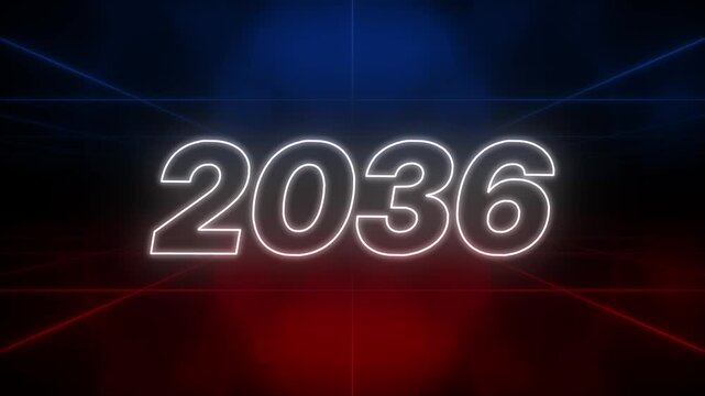 2036 Text Retro Style