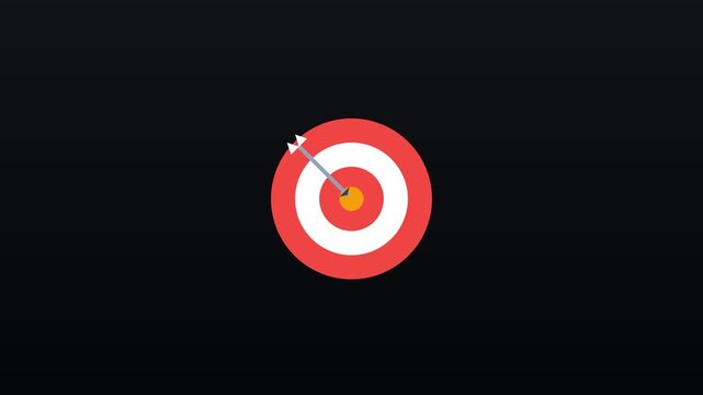 Striking the bullseye with precision, symbolizing ultimate achievement and focused success on a clear path towards reaching business objectives and strategic goals