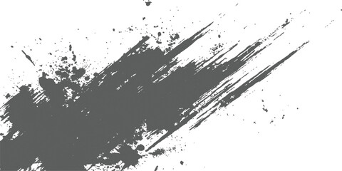 Ink Splatter Abstract: A dynamic abstract composition featuring a dark ink splatter with striking brushstroke textures, conveying a sense of raw energy and artistic expression. © Nur