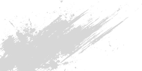Fototapeta premium Grey Splatter Brushstroke: A dynamic grey brushstroke with scattered splatters, suggesting energy and artistic expression.