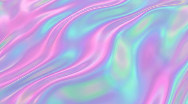 Vibrant holographic fluid background with iridescent colors. Abstract digital art for modern design. Creative visual for technology themes