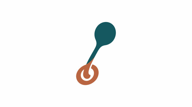 Minimalist logo icon featuring a stylized spoon merging with a power button symbol.